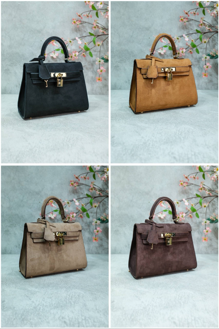 Hermes kelly süet