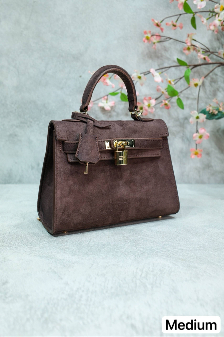 Hermes kelly süet