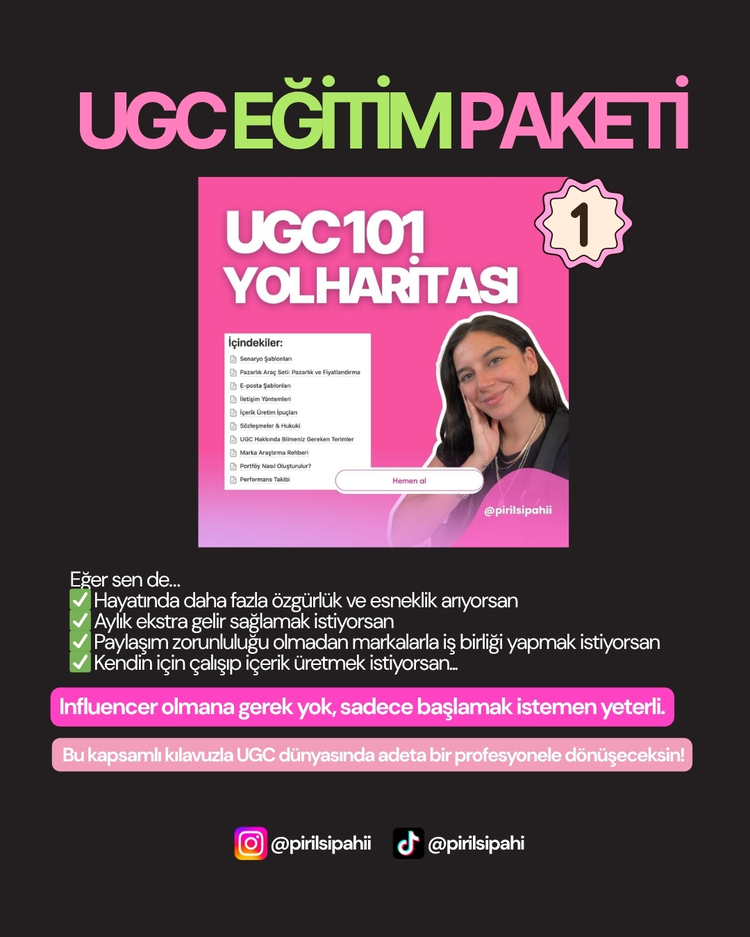 UGC EĞİTİM PAKETİ (VİDEOLU EĞİTİM + YOL HARİTASI)
