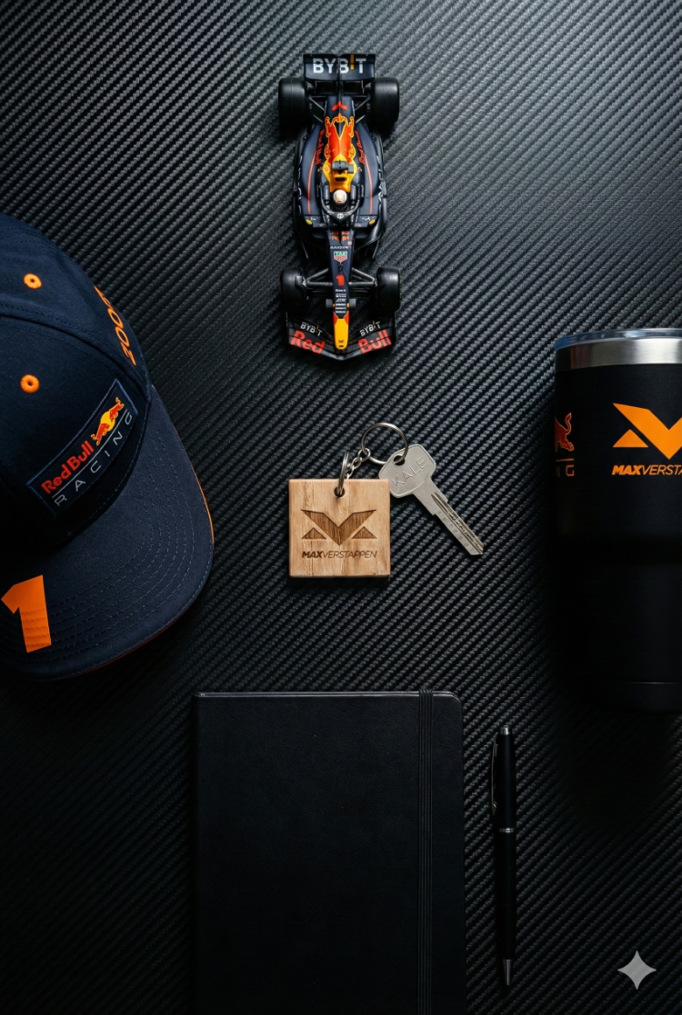 Max Verstappen Temalı Ahşap Anahtarlık
