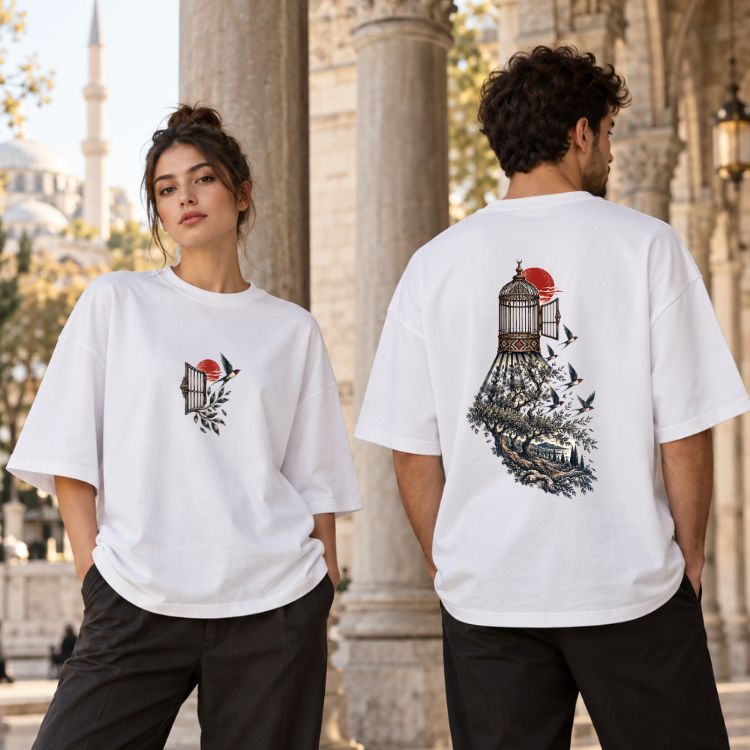 Özgürlüğün Kanatları | Oversize Tişört – 29 Ekim Özel Koleksiyon