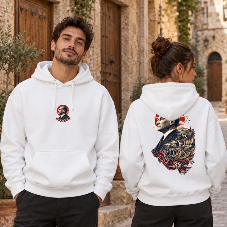 Ufku Çizen Adam | Atatürk Baskılı Hoodie – 29 Ekim Özel Koleksiyon