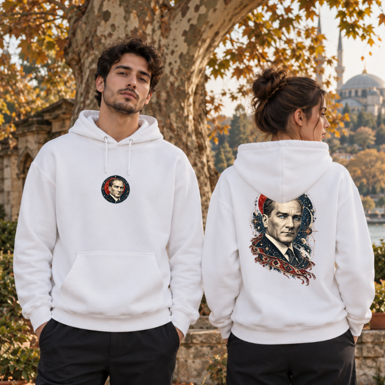 Yıldızlara Bakan | Atatürk Baskılı Hoodie – 29 Ekim Özel Koleksiyon