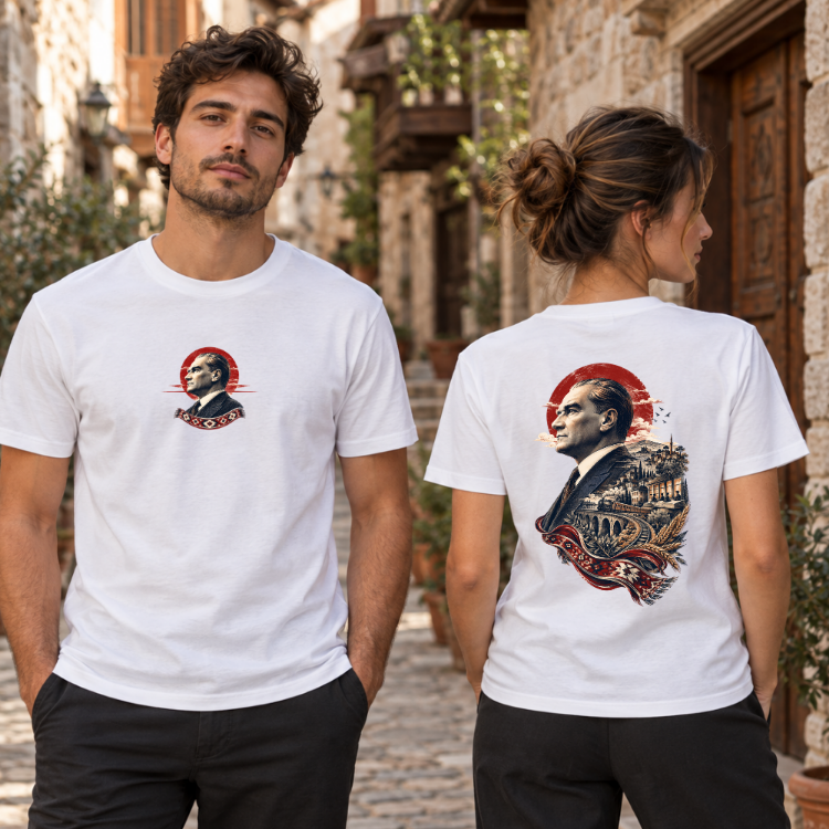 Ufku Çizen Adam | Atatürk Baskılı Regular Tişört – 29 Ekim Özel Koleksiyon