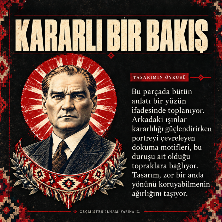 Kararlı Bir Bakış | Atatürk Baskılı Oversize Tişört – 29 Ekim Koleksiyonu