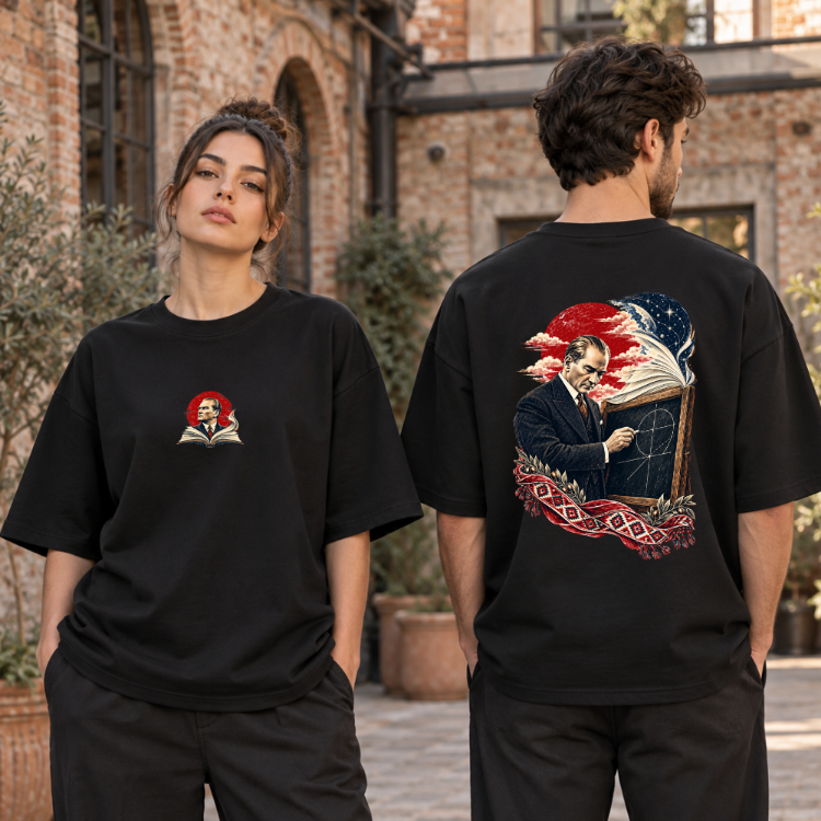 Yarının Dersi | Atatürk Baskılı Oversize Tişört – 29 Ekim Özel Koleksiyon