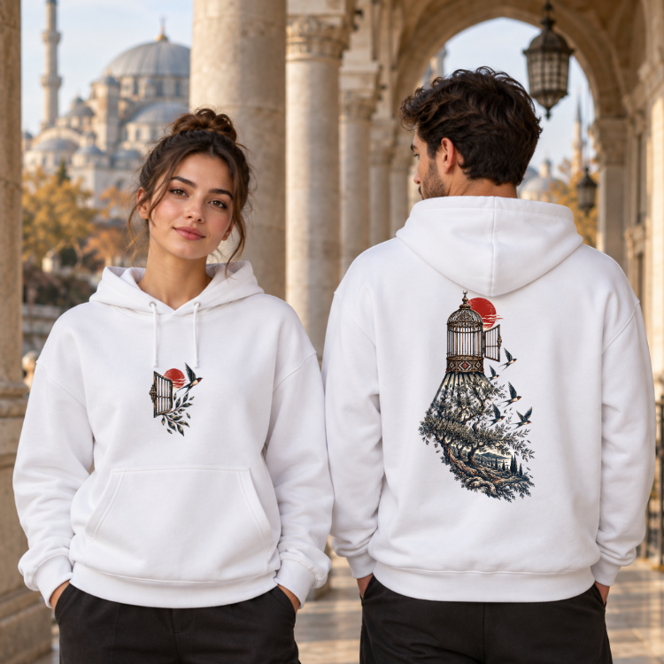 Özgürlüğün Kanatları | Baskılı Hoodie – 29 Ekim Özel Koleksiyon