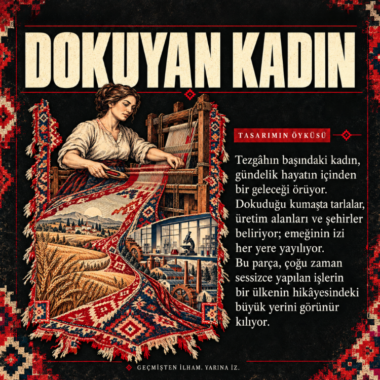 Dokuyan Kadın | Anadolu Motifli Baskılı Hoodie – 29 Ekim Özel Koleksiyon