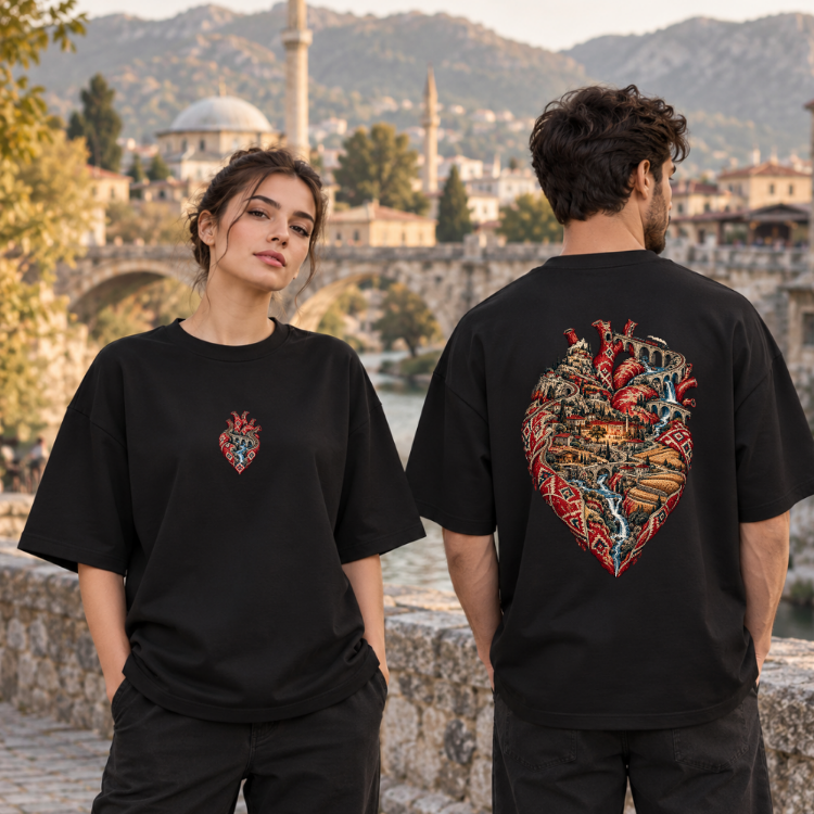 Anadolu'nun Kalbi | Özel Tasarım Oversize Tişört – 29 Ekim Koleksiyonu