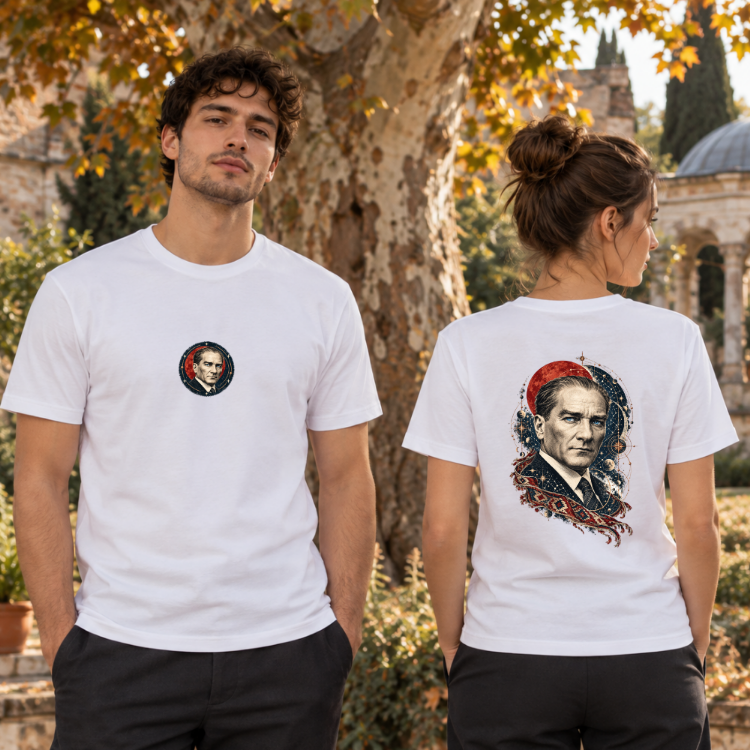 Yıldızlara Bakan | Atatürk Baskılı Regular Tişört – 29 Ekim Özel Koleksiyon
