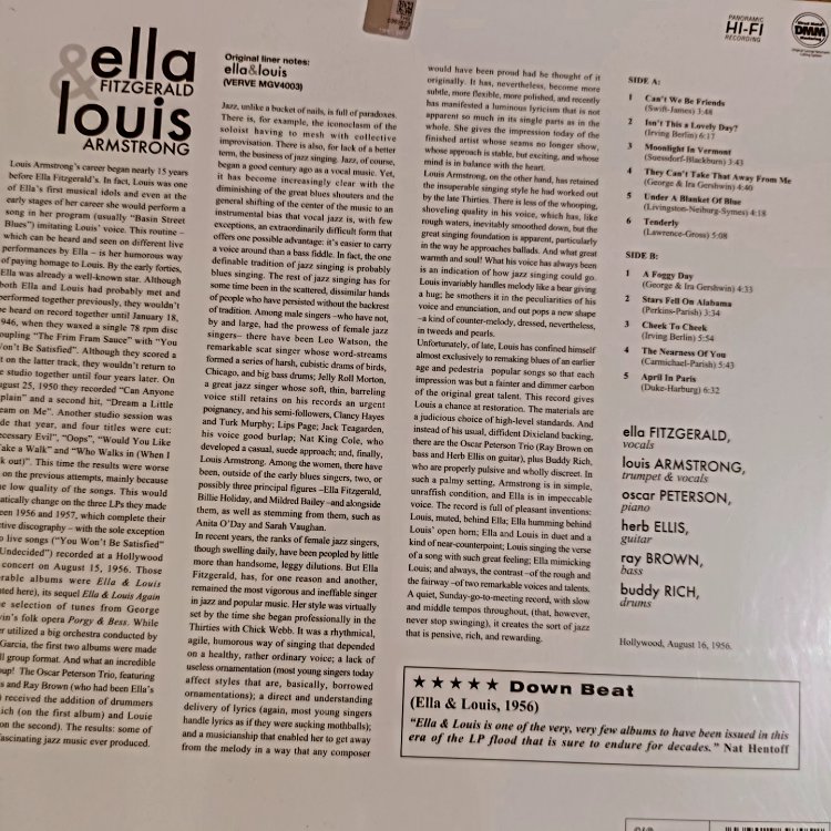 Ella Fitzgerald & Louis Armstrong – Ella & Louis