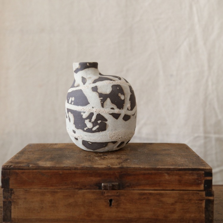 El Yapımı Stoneware Seramik Vazo