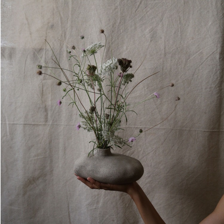 El Yapımı Stoneware Seramik Vazo