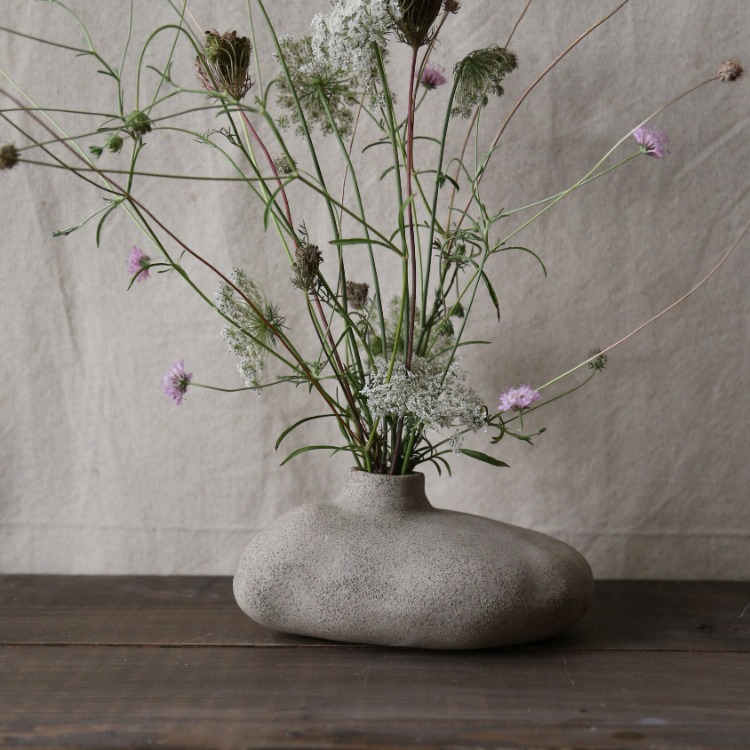 El Yapımı Stoneware Seramik Vazo