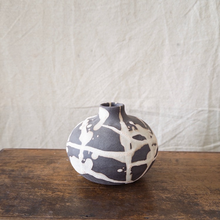 El Yapımı Stoneware Seramik Vazo