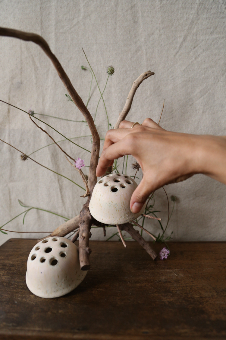 Stoneware Seramik Ikebana Aranjman Vazosu