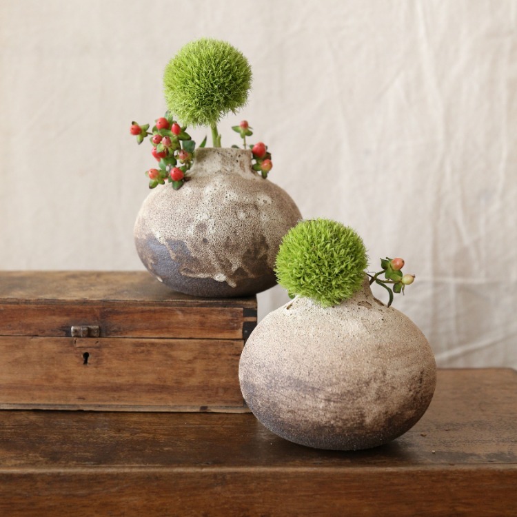 El Yapımı Stoneware Seramik Vazo