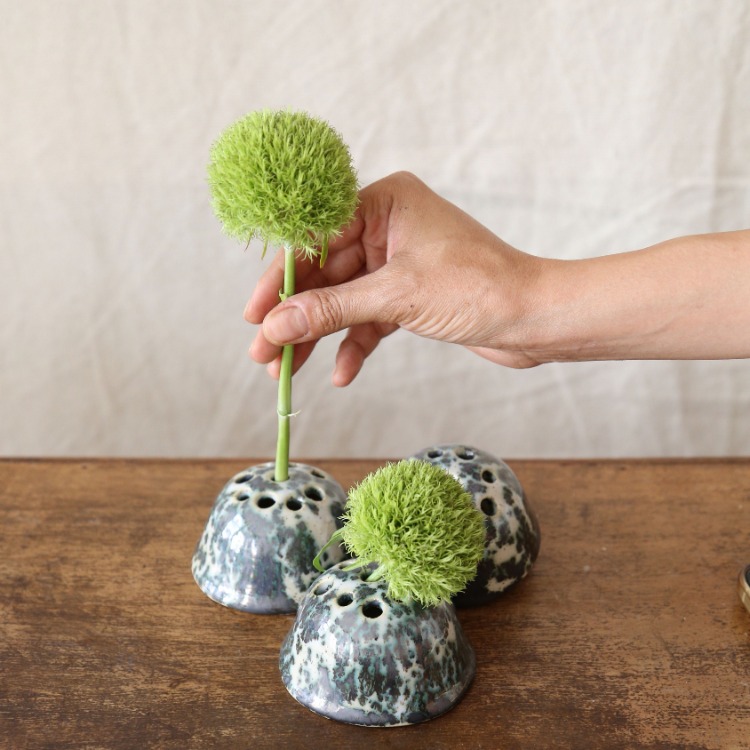El yapımı Stoneware Seramik Ikebana Vazo