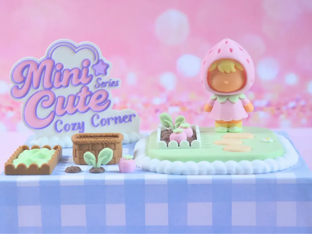 Mini Cute Serisi Çilek Bahçesi Diorama