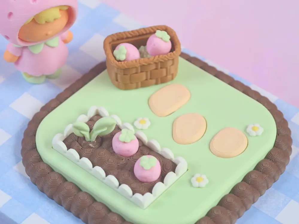 Mini Cute Serisi Çilek Bahçesi Diorama