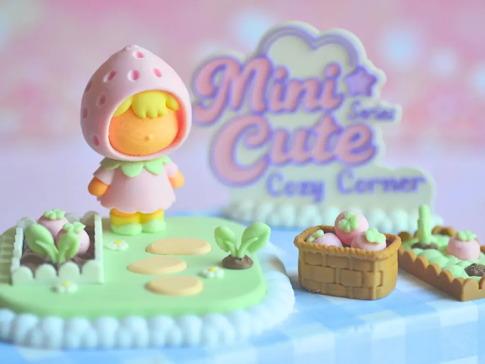 Mini Cute Serisi Çilek Bahçesi Diorama