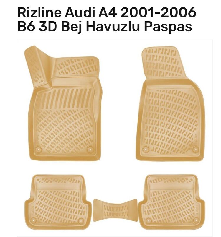 Audi A4 2001-2006 3D Havuzlu Paspas