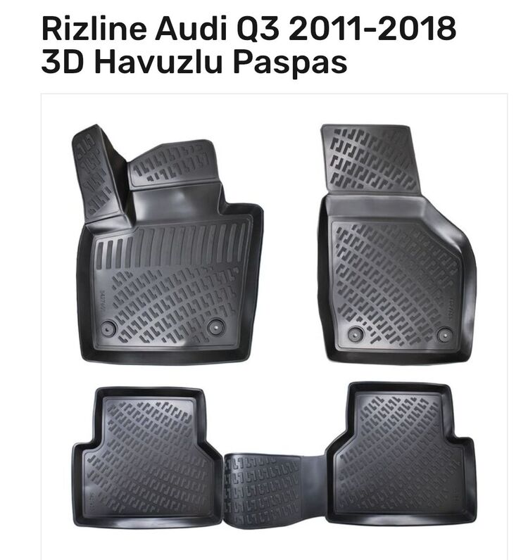 Audi Q3 2011-2018 3D Havuzlu Paspas