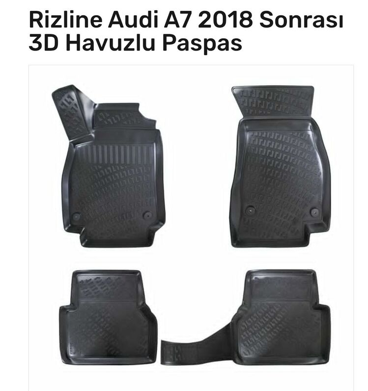 Audi A7 2018 sonrası 3D Havuzlu Paspas