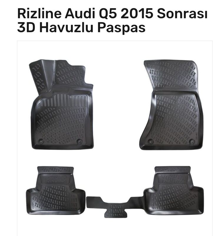 Audi Q5 2017 sonrası 3D Havuzlu Paspas