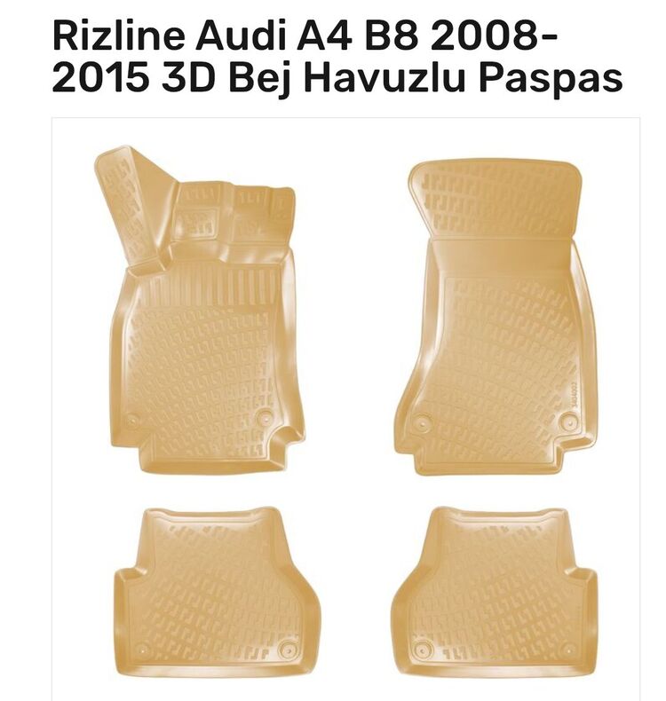 Audi A4 2008-2015 3D Havuzlu Paspas