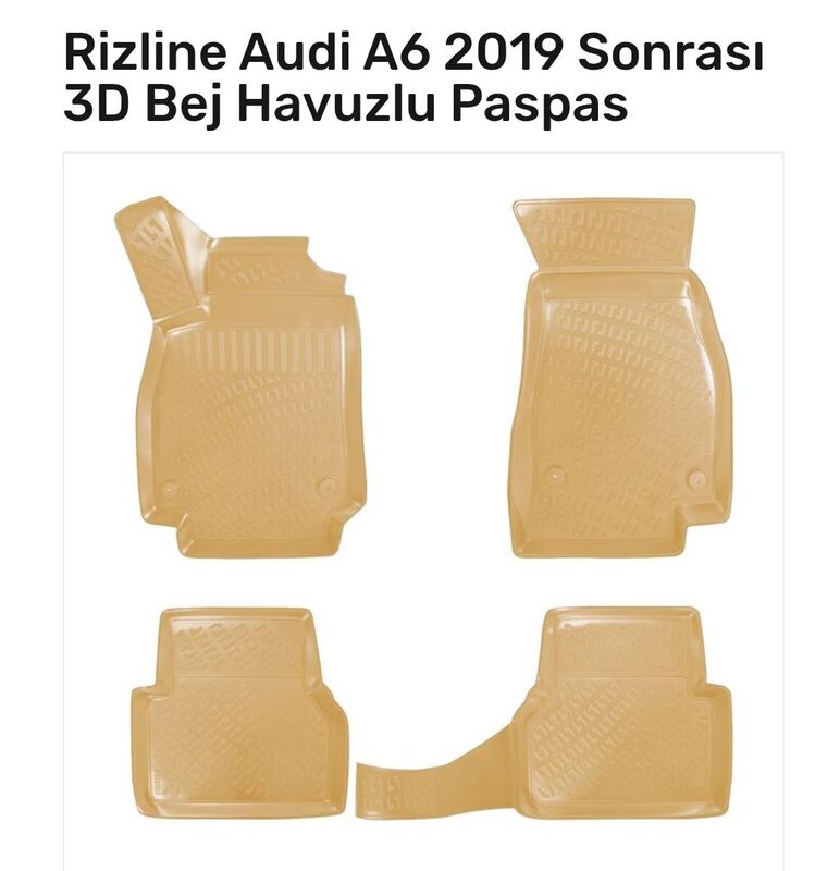 Audi A6 2019 sonrası 3D Havuzlu Paspas