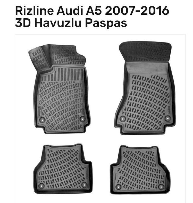 Audi A5 2007-2016 3D Havuzlu Paspas