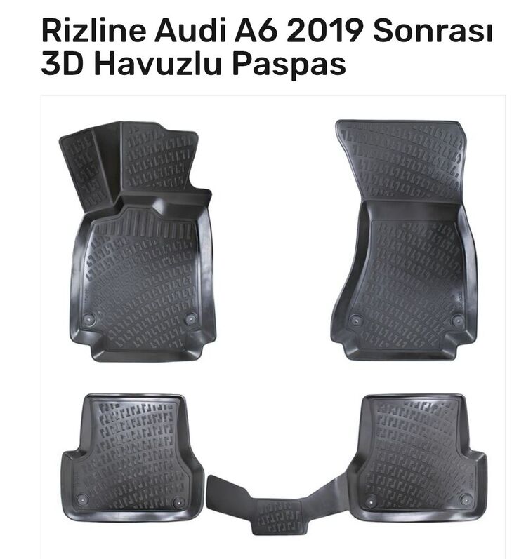 Audi A6 2019 sonrası 3D Havuzlu Paspas