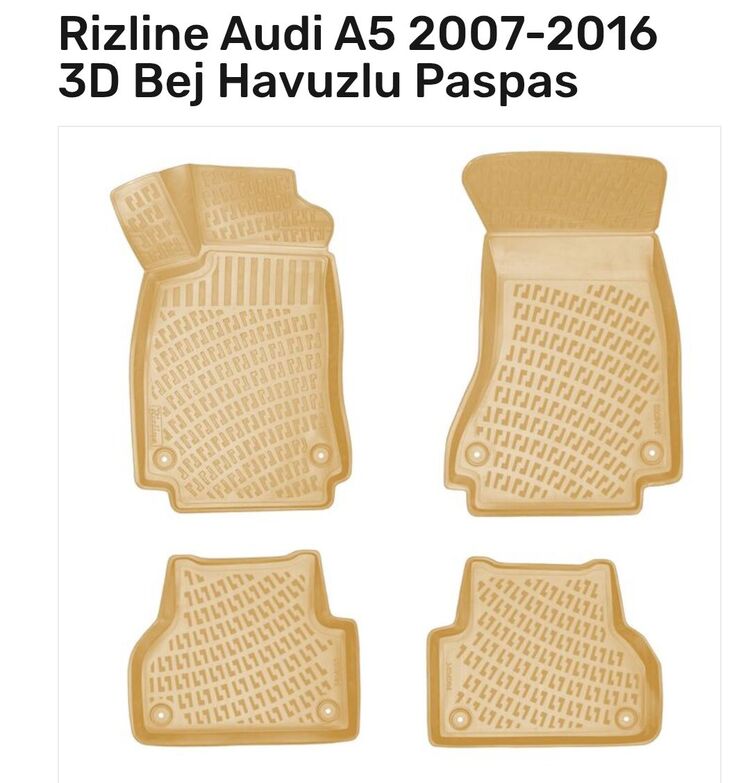 Audi A5 2007-2016 3D Havuzlu Paspas