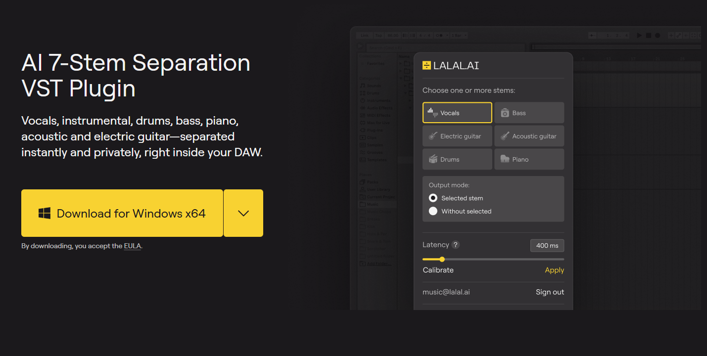 LALAL.AI - Stem Separator 2.1.0 VST3 x64