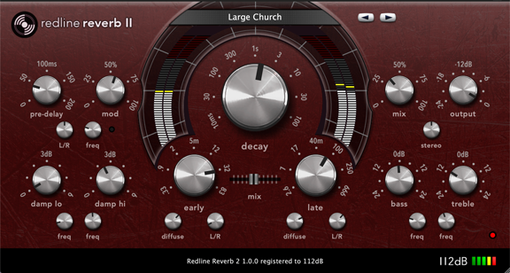 112dB – Redline Reverb 2 v1.0.0 VST3, AAX x64