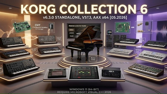 KORG - Collection 6 v6.3.0 STANDALONE, VSTi3, AAX x64 +Factory Data [05.2026]
