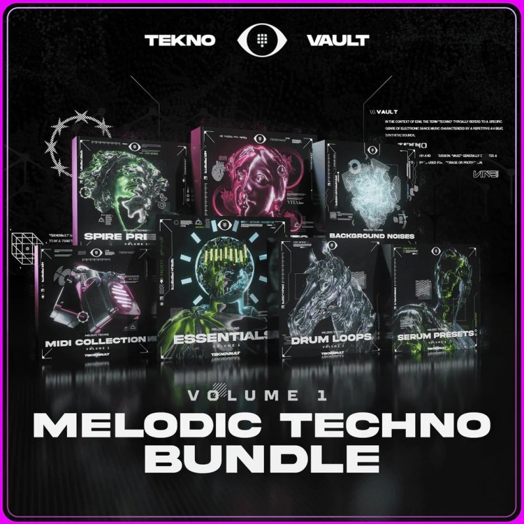 Teknovault - Melodic Techno Bundle Vol.1 (MiDi, MP3, WAV, Serum Presets, Vital Presets, Spire Preset