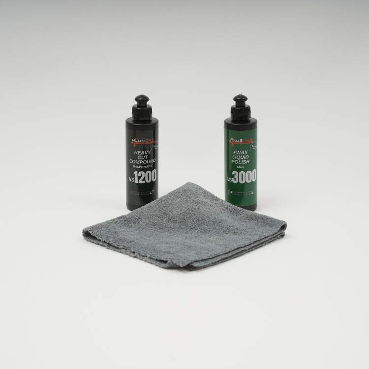 Pluscar Mini Shine Set - 250ml Pasta Cila Takımı + Mikrofiber Bez Hediyeli