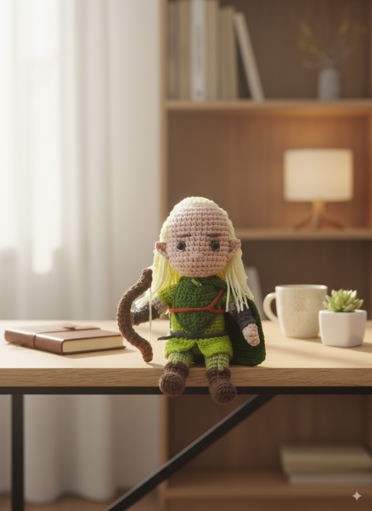 Legolas Mini Amigurumi Dekor - Yüzüklerin Efendisi Mini Seri