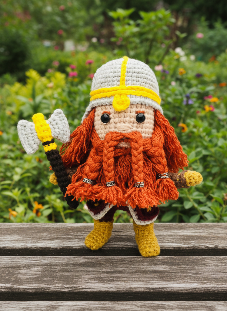 Gimli Mini Amigurumi Dekor - Yüzüklerin Efendisi Mini Seri