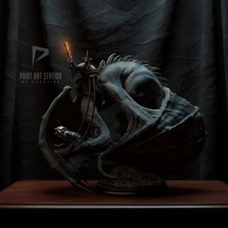 Witch-King On Fellbeast - Premium Format