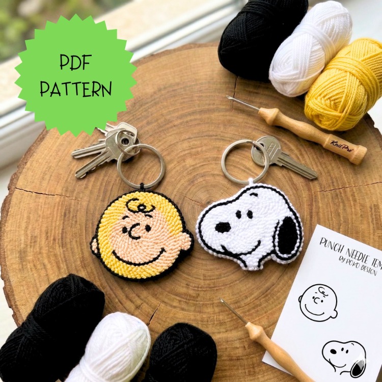 Snoopy Anahtarlık Şablonu