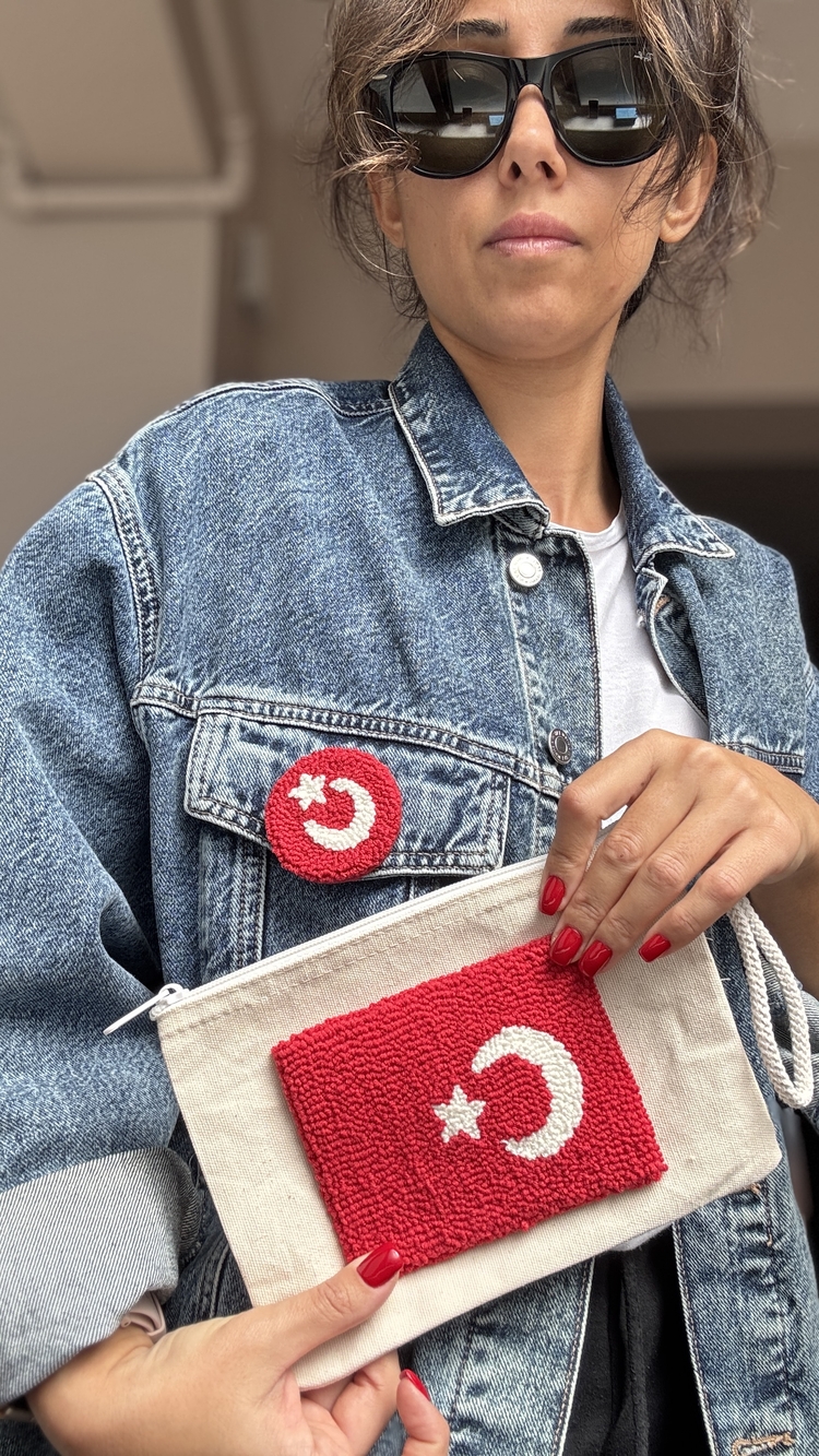 Ay Yıldız Clutch Çanta