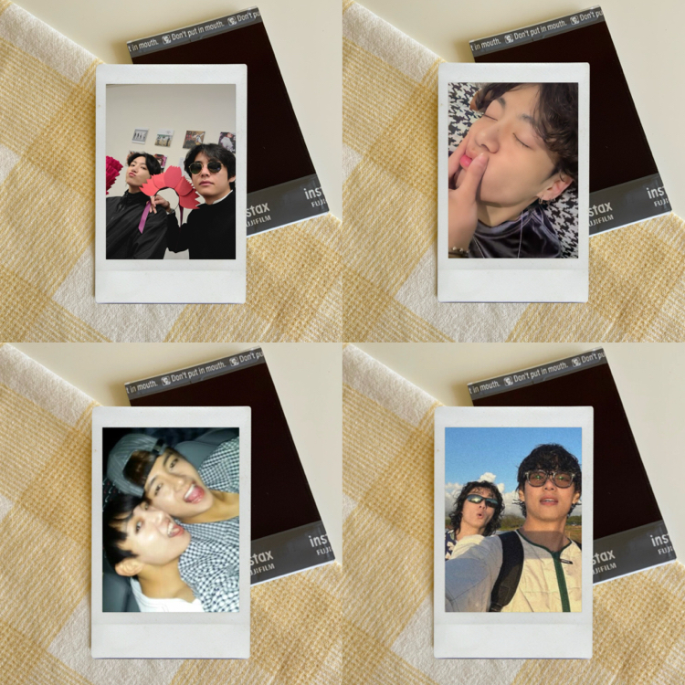 bts taekook duo polaroid