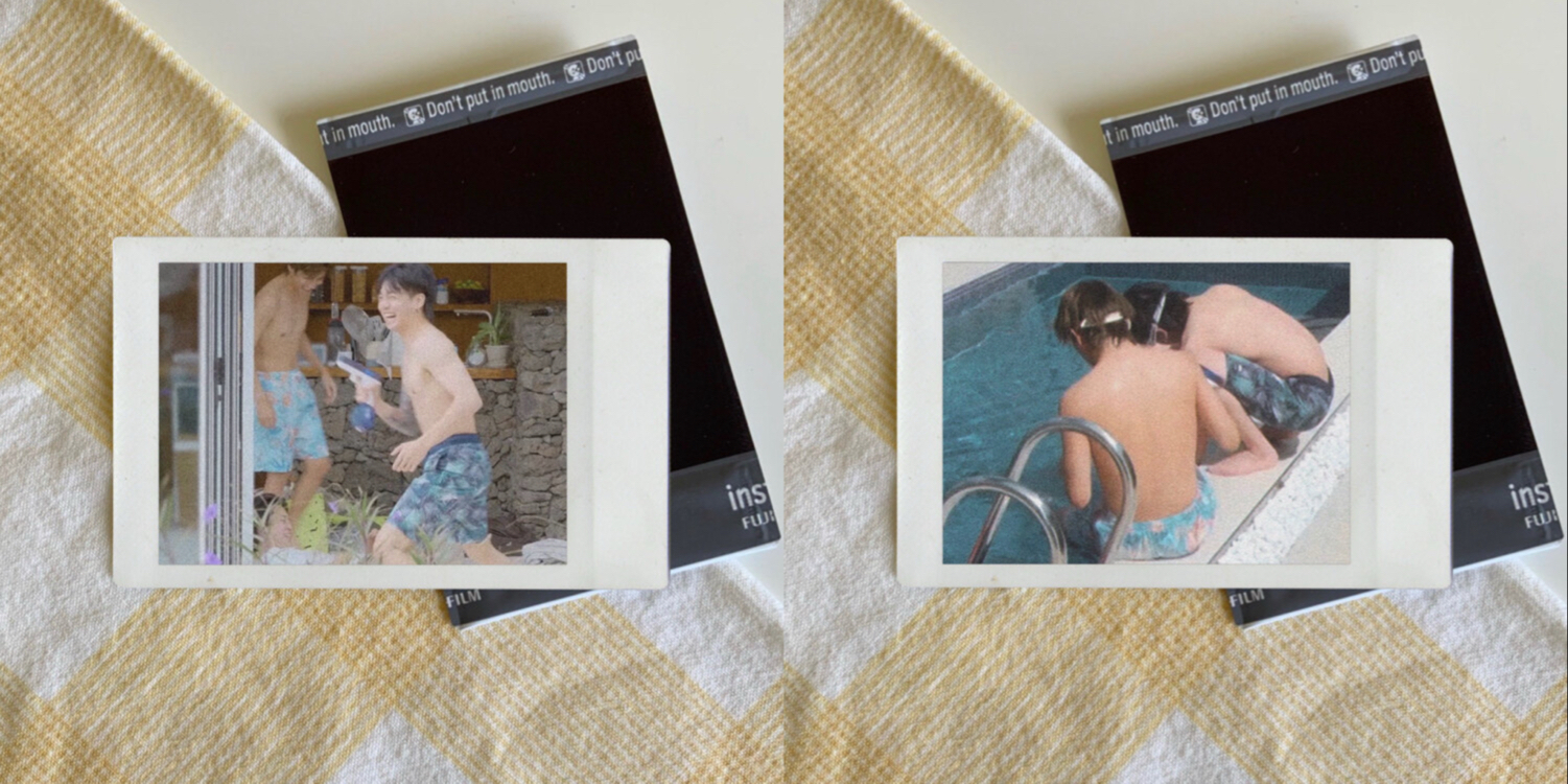 bts taekook duo polaroid