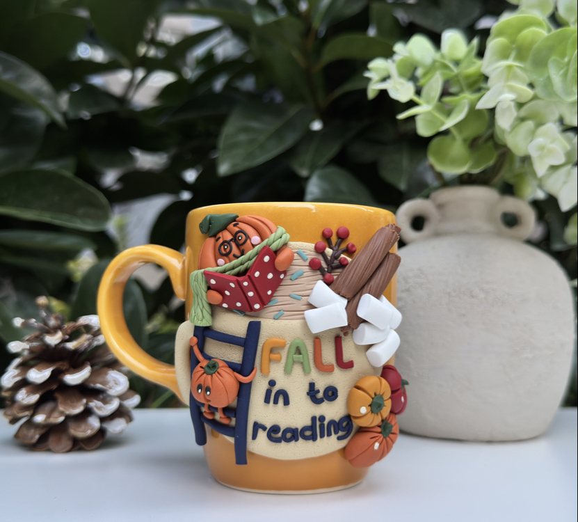 Fall in to reading hardal mug