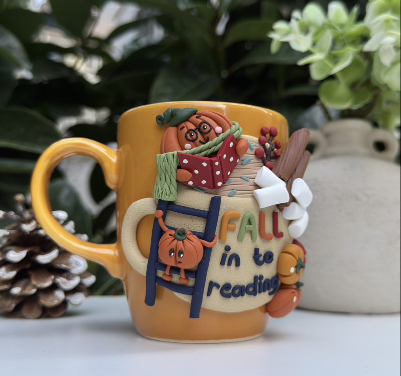 Fall in to reading hardal mug