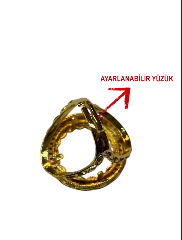 Asalet 22 Ayar Çeyrek Ayarlanabilir Yüzük