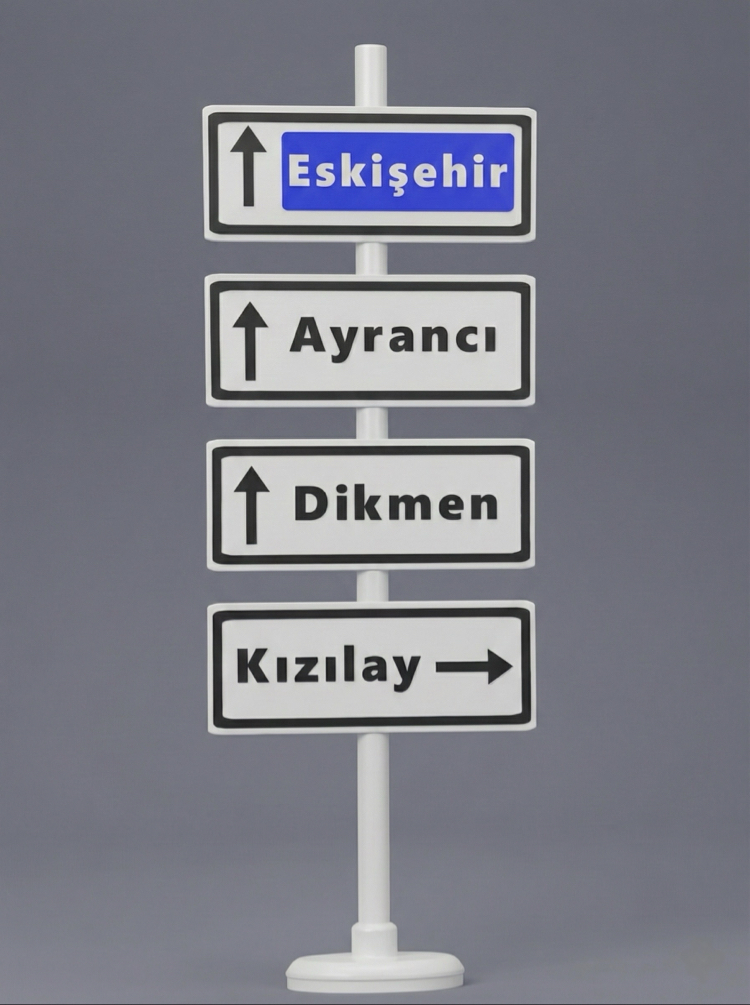 MİNYATÜR ANKARA KIZILAY TABELASI